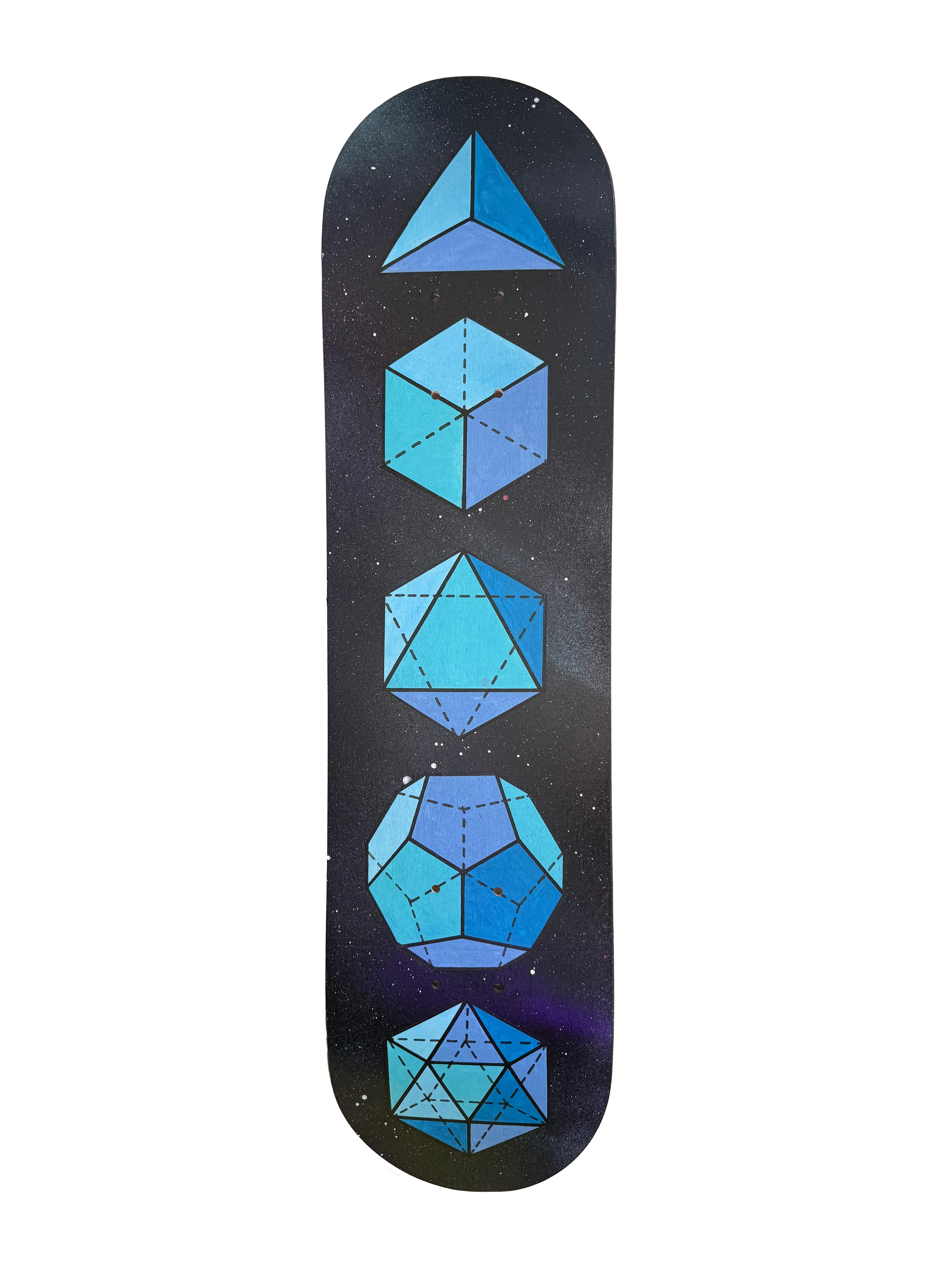 Sacred Geometry Original Painted Skateboard