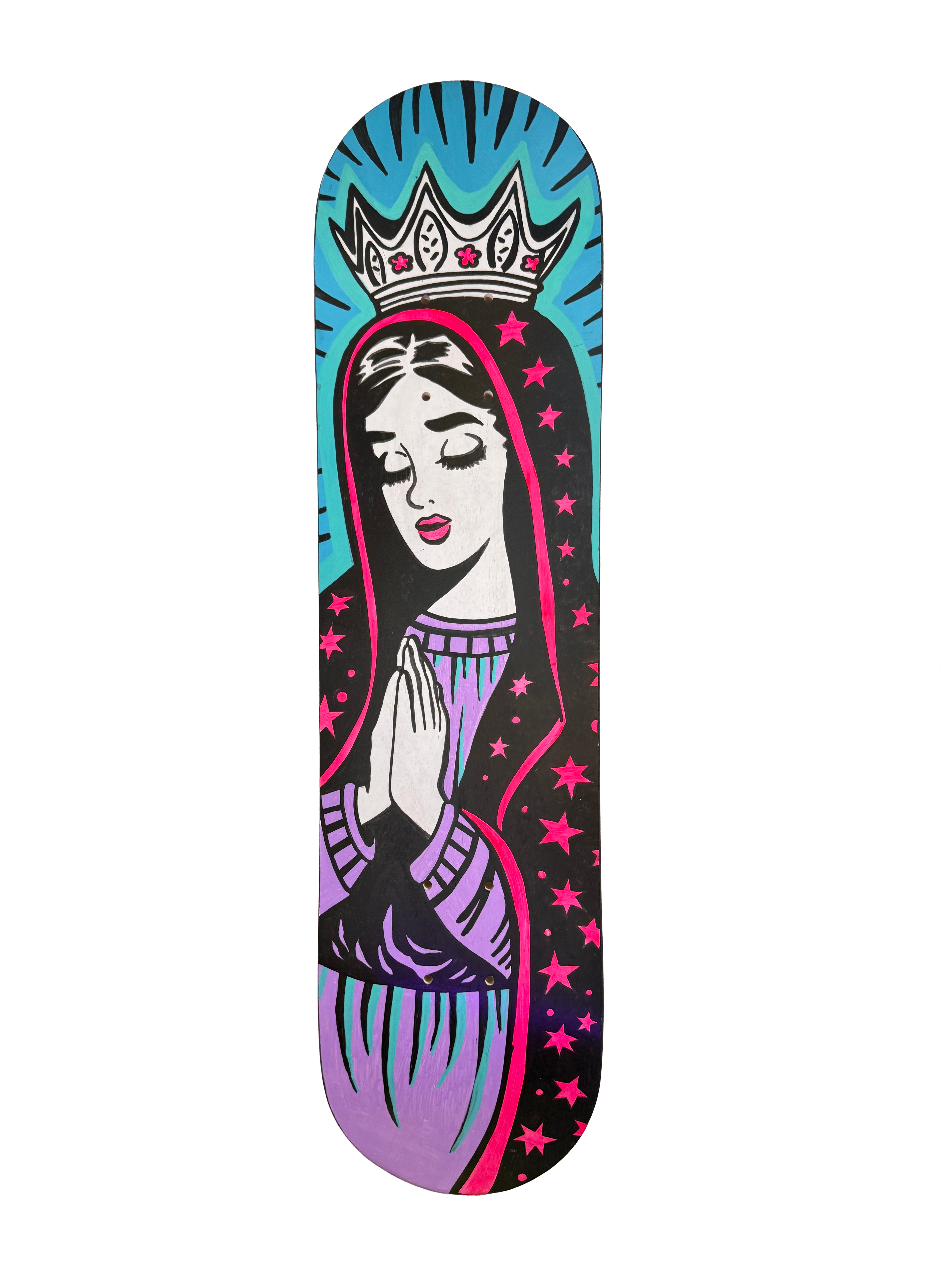 Holy Mother Original Painted Skateboard