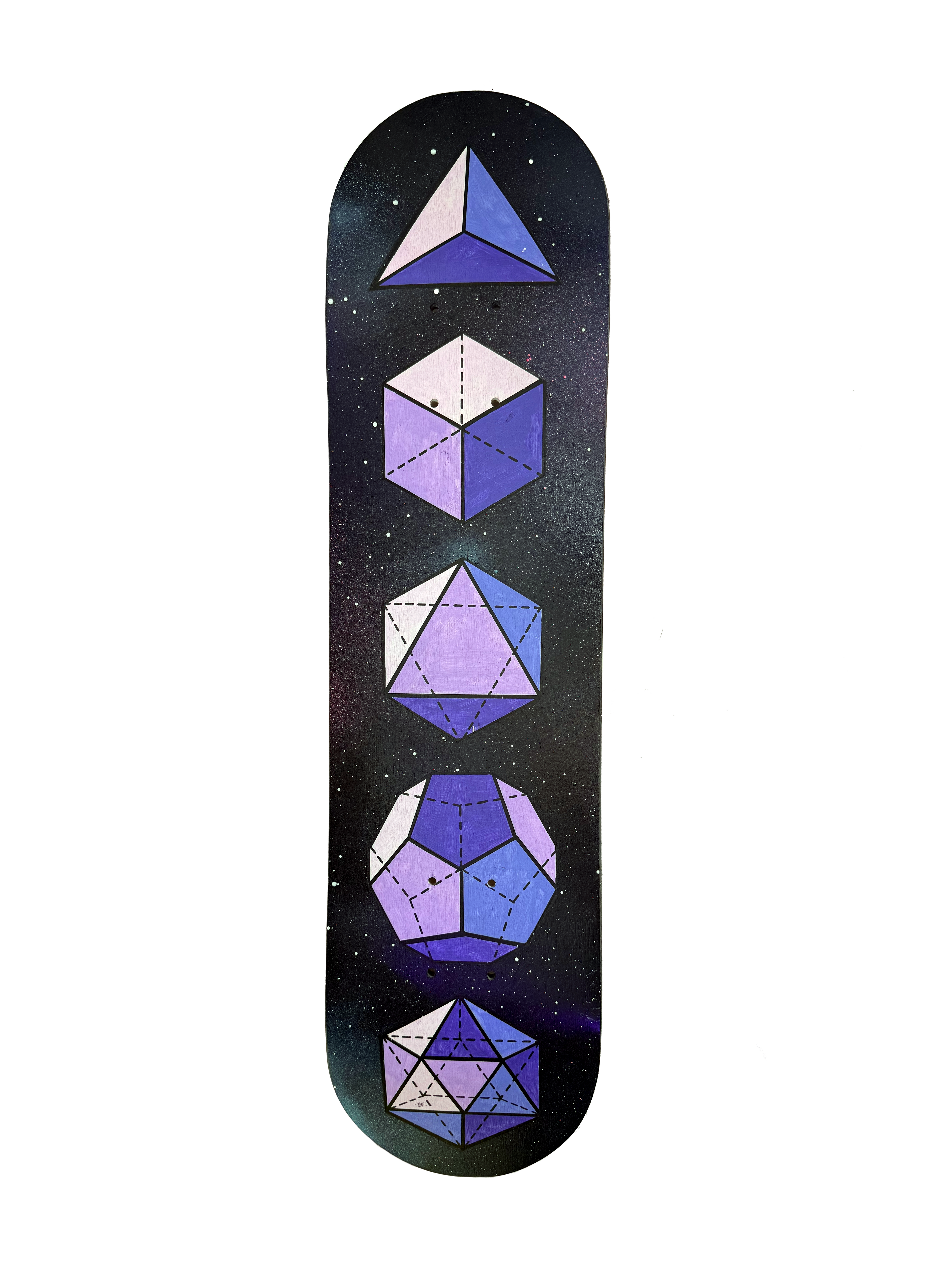 Sacred Geometry Original Painted Skateboard