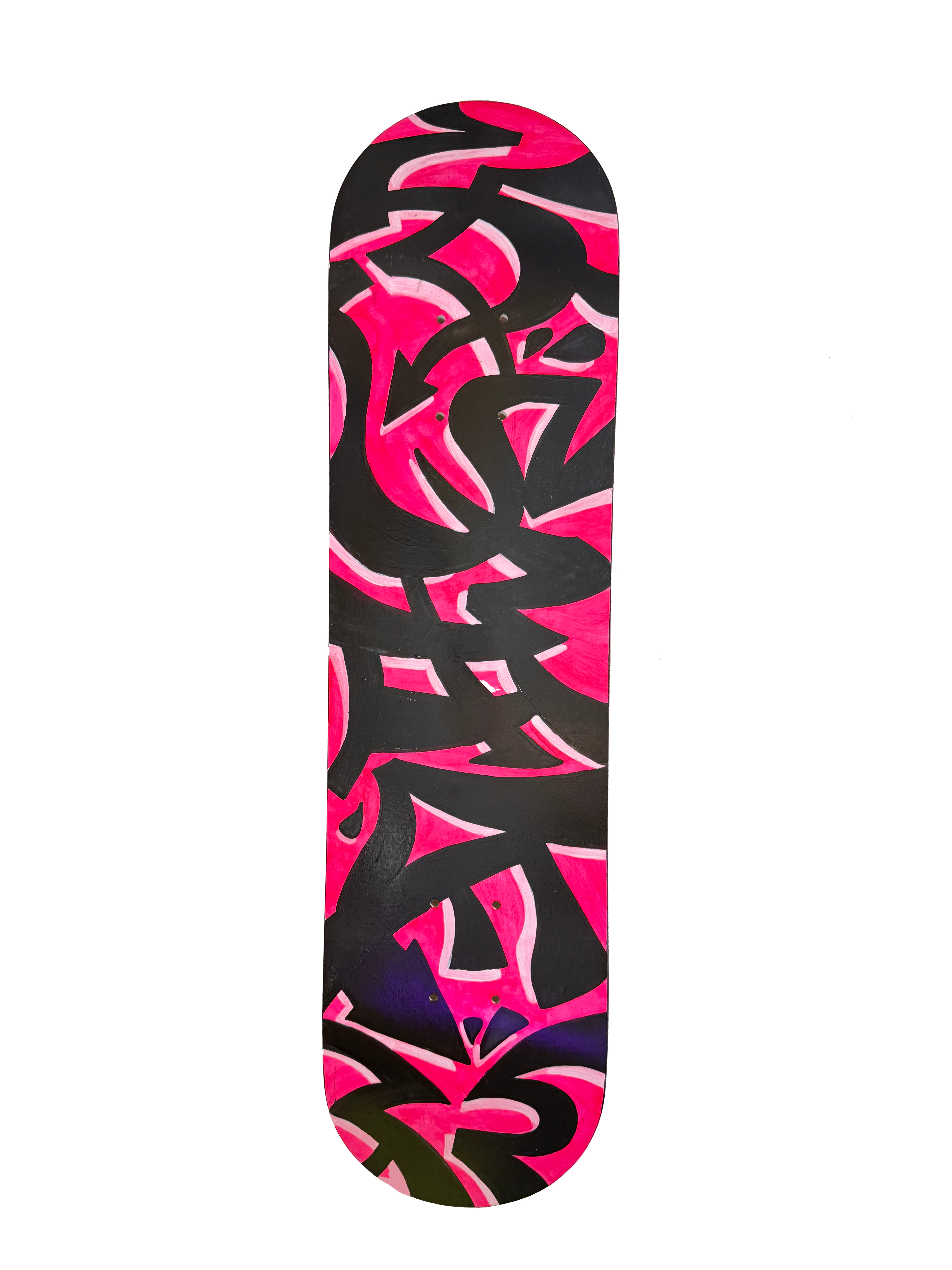Pink Wildstyle Original Painted Skateboard