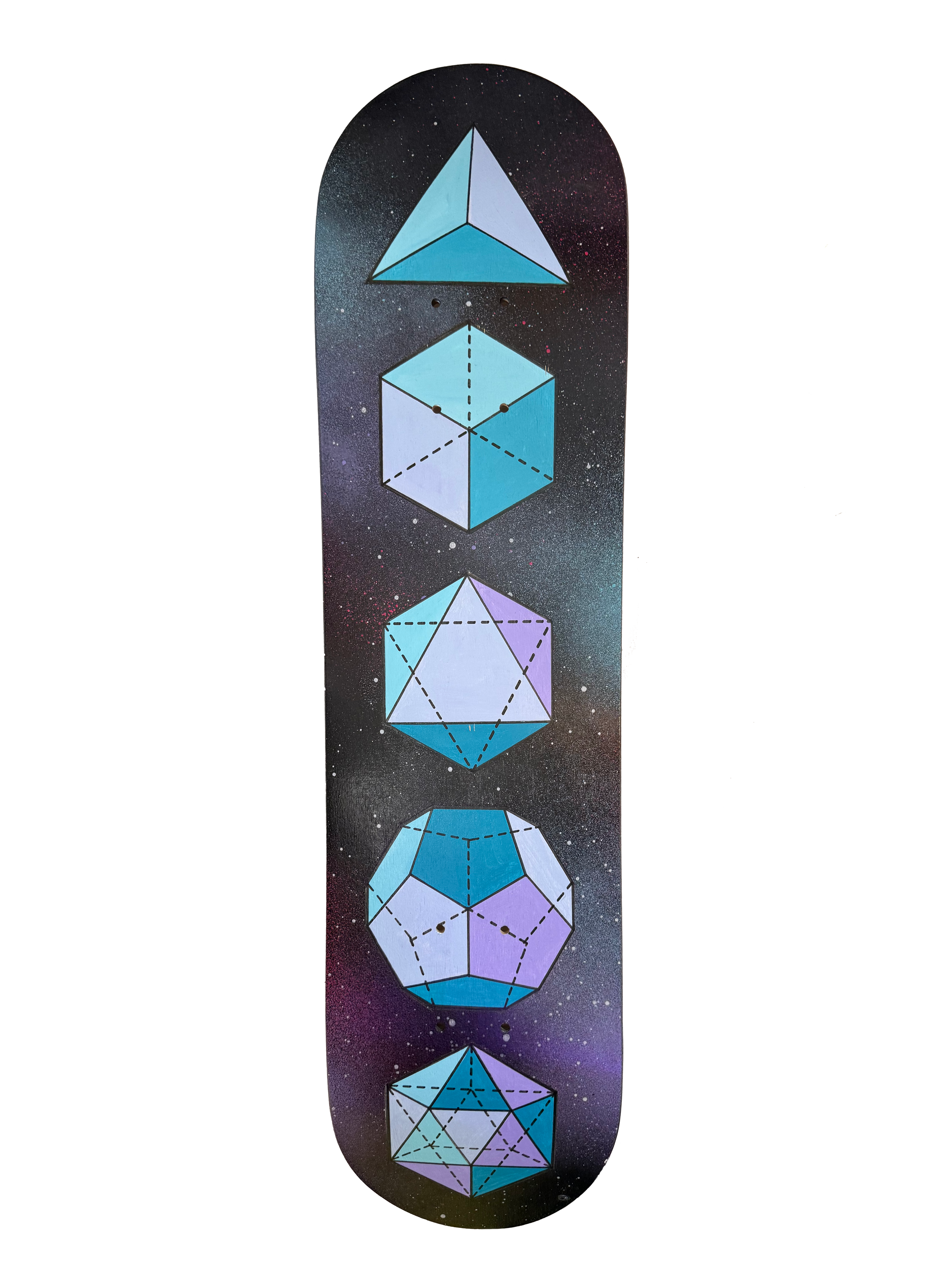 Sacred Geometry Original Painted Skateboard